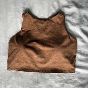 Aerie Heather Brown Crop Tank Top